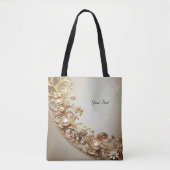 Ornate Gold Flourish Tote Bag トートバッグ (正面)