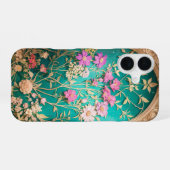 Ornate Gold Frame & Floral Luxury Phone Case iPhone 16ケース (裏面横)