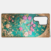 Ornate Gold Frame & Floral Luxury Phone Case Samsung Galaxyケース (裏面横)