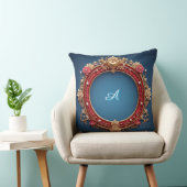 Ornate Gold Frame With Heart Gem クッション (椅子)