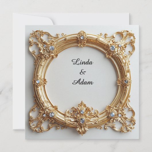 Ornate Gold Frame with Intricate Details カード (正面)