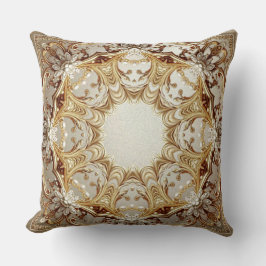 Ornate Gold Throw Pillow クッション