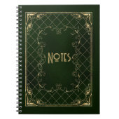 Ornate Green and Gold Frame Notebook ノートブック (正面)