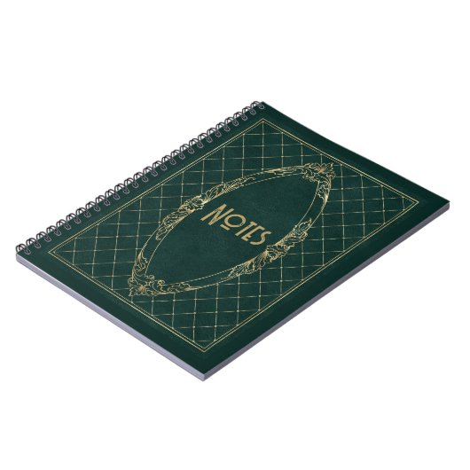 Ornate Green and Gold Frame Notebook ノートブック (左側)