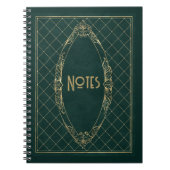 Ornate Green and Gold Frame Notebook ノートブック (正面)