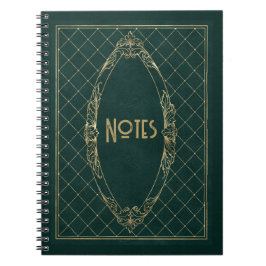 Ornate Green and Gold Frame Notebook ノートブック