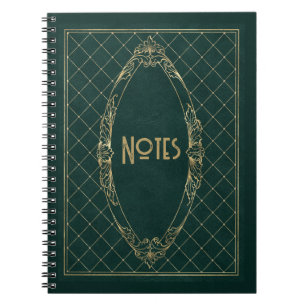 Ornate Green and Gold Frame Notebook ノートブック