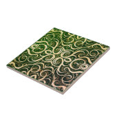 Ornate Green and Gold Tile Design タイル (側面)