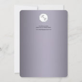 Ornate Greyish Pink Damask Save the Date Card サンキューカード (裏面)