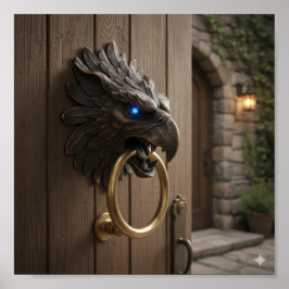 Ornate Gryphon Faucet - Detailed Mythical Sculptur ポスター