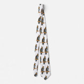 Ornate hawk eagle bird cartoon illustration ネクタイ (裏面)