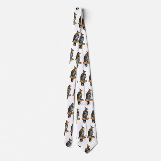 Ornate hawk eagle bird cartoon illustration ネクタイ (裏面)