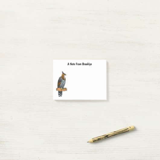 Ornate hawk eagle bird cartoon illustration ポストイット (デスク上)