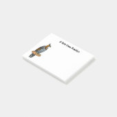 Ornate hawk eagle bird cartoon illustration ポストイット (アングル)