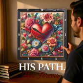 Ornate Heart Botanical Garden スクエア壁時計