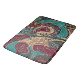Ornate Jewel-Toned Bohemian Bath Mat バスマット