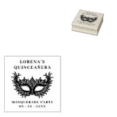 Ornate Lace Masquerade Mask Quinceañera ラバースタンプ (押印)