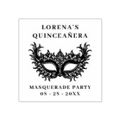 Ornate Lace Masquerade Mask Quinceañera ラバースタンプ (インプリント)