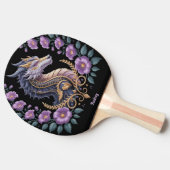 Ornate Lavender Dragon Personalized 卓球ラケット (横)