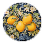 Ornate Lemons - Navy Ceramic Knob セラミックノブ (正面)