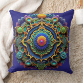 Ornate Mandala  Boho Decor クッション (ブランケット)