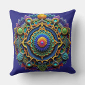 Ornate Mandala  Boho Decor クッション (裏面)