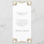 Ornate Monogram Baroque Christian Wedding Menu メニュー (裏面)