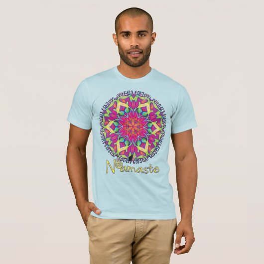 Ornate Namaste Kaleidoscope T-shirt Tシャツ (正面フル)