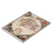Ornate Old World Map Notebook ノートブック (左側)