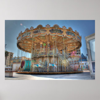 Ornate Outdoor Carousel ポスター