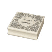 Ornate Paisley Wooden Personalized Name Stamp ラバースタンプ (スタンプ)