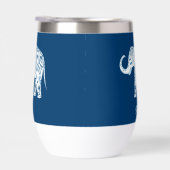 Ornate Patterned Blue Elephant Personalised (右面)