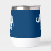 Ornate Patterned Blue Elephant Personalised (左面)