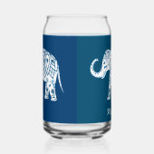 Ornate Patterned Blue Elephant Personalised ガラス缶 (右)