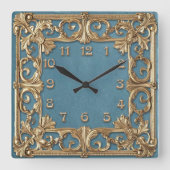 Ornate perfection in an Art Nouveau Wall Clock スクエア壁時計 (正面)