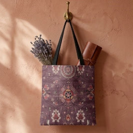 Ornate Persian Deep Plum Floral Paisley Accents トートバッグ