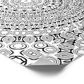 Ornate Petal Rings Coloring Page Pattern Design ポスター (角)