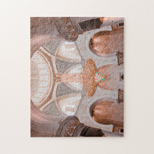 Ornate Pink Mosque Interior Jigsaw Puzzle ジグソーパズル (縦)
