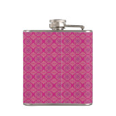 Ornate Pink Purple Geometric Pattern Personalised フラスク (裏面)