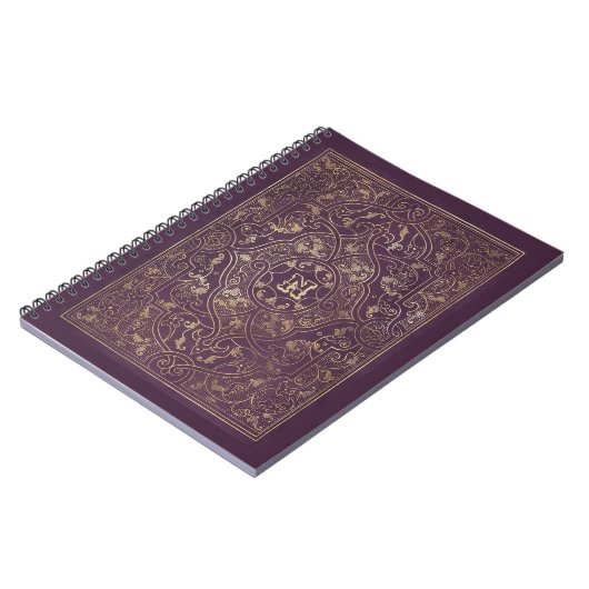 Ornate Purple and Gold Frame Notebook ノートブック (左側)