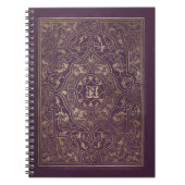 Ornate Purple and Gold Frame Notebook ノートブック (正面)