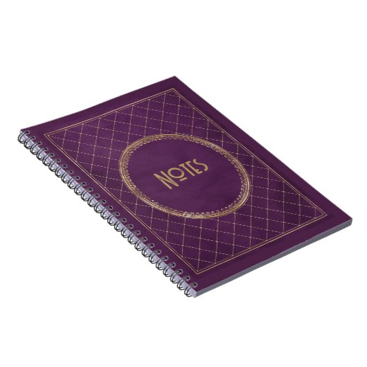 Ornate Purple and Gold Frame Notebook ノートブック (右側)