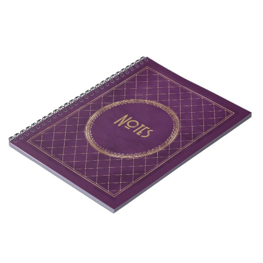 Ornate Purple and Gold Frame Notebook ノートブック (左側)