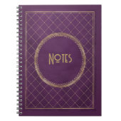 Ornate Purple and Gold Frame Notebook ノートブック (正面)