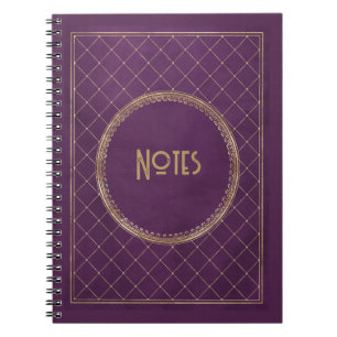 Ornate Purple and Gold Frame Notebook ノートブック