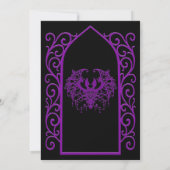 Ornate purple border Gothic Bridal Shower 案内状 (裏面)
