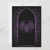 Ornate purple border Gothic wedding Invitation 招待状 (裏面)