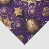 ORNATE PURPLE & GOLD CHRISTMAS FLOURISHES 薄葉紙 (詳細)