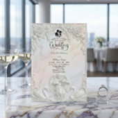 Ornate Rococo Cherub & Swan Fairytale Wedding  招待状