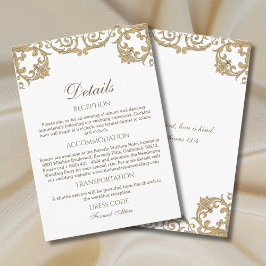 Ornate Rococo Vintage Christian Wedding Details  エンクロージャーカード